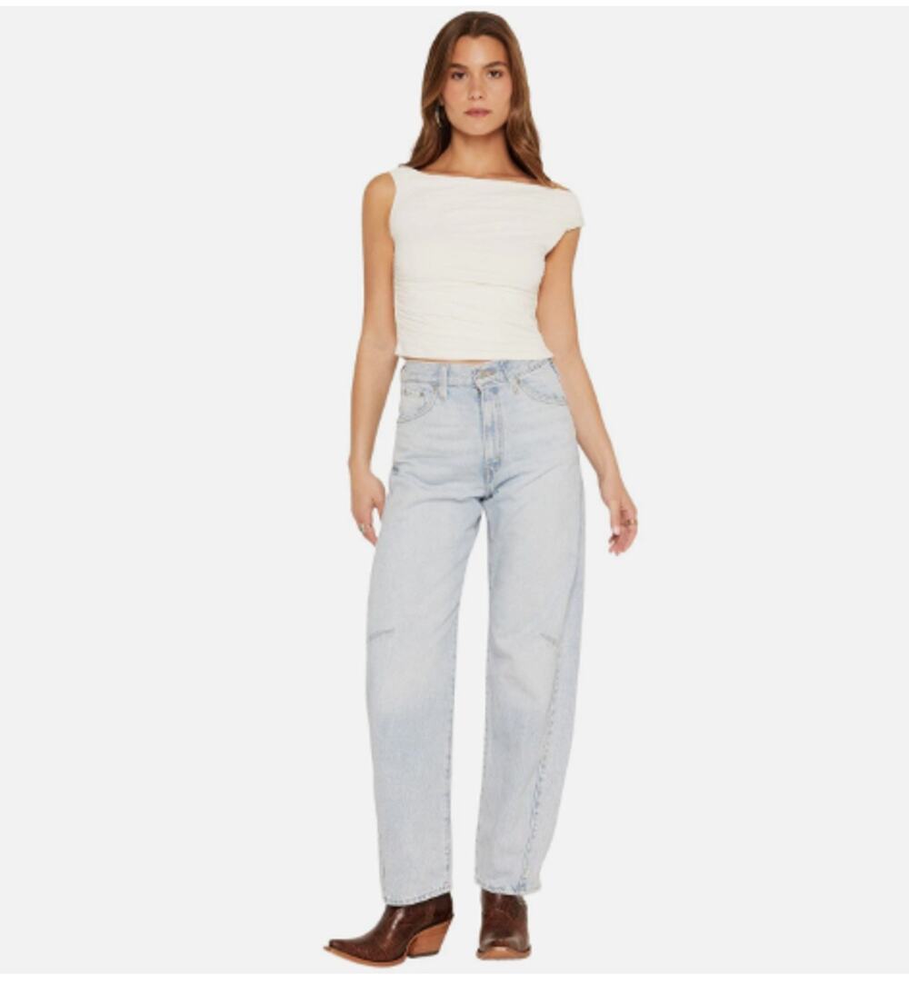 Levi's Cinch Barrel Jeans 25x31 NWT Light Wash Abraided Art